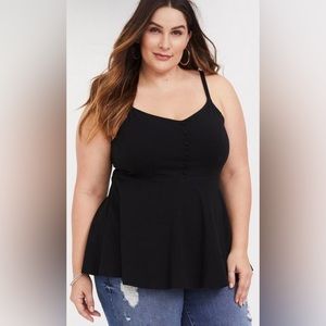 Torrid V-Neck Peplum Top